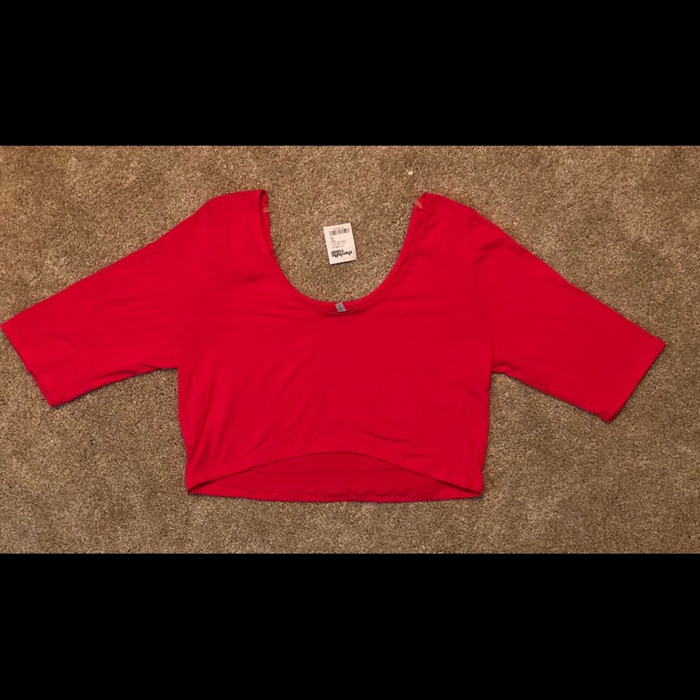 NWT Charlotte Russe Crop Top Sz XLarge Coral